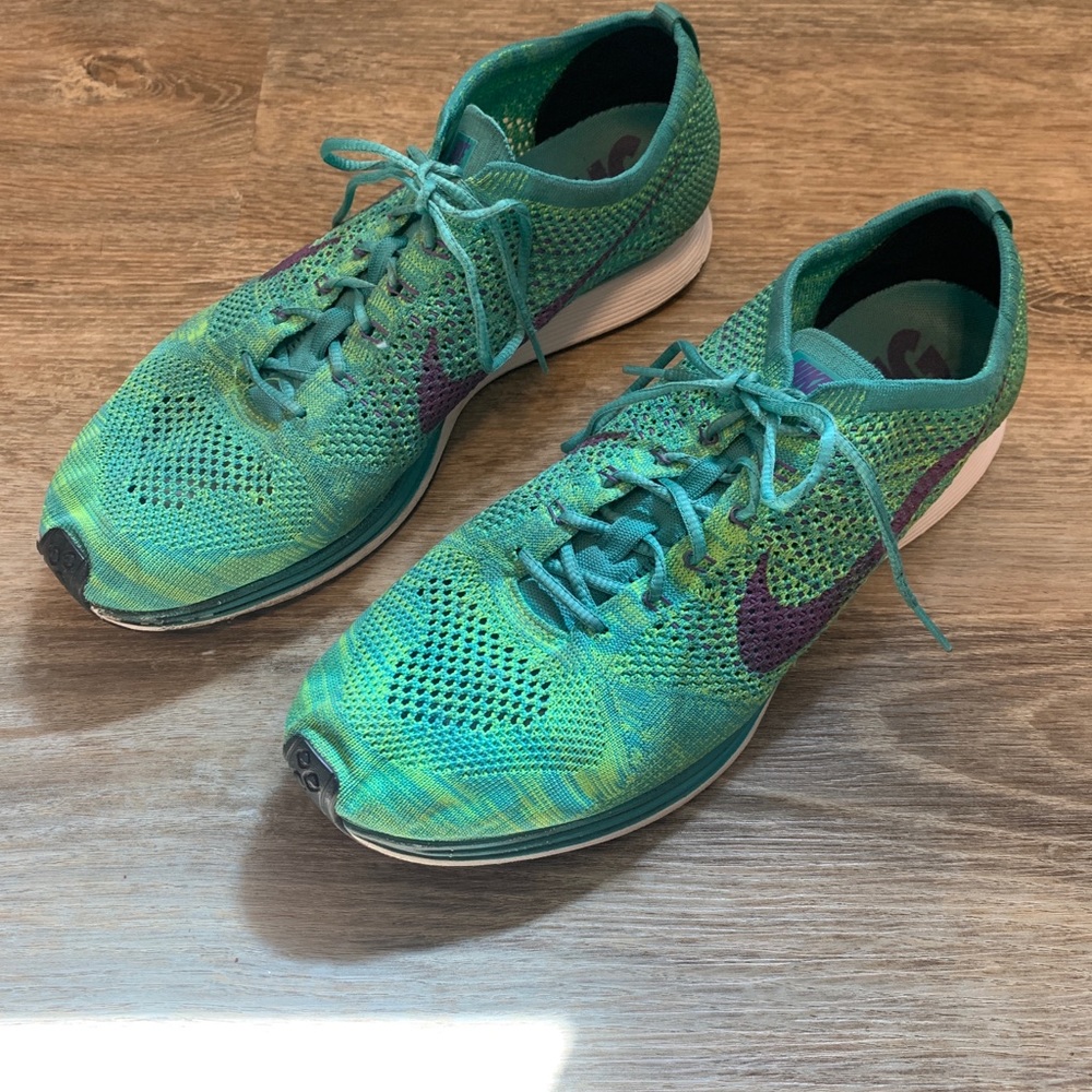 Used - Nike Flyknit Racer Turquoise size 14 - Picture 7 of 8